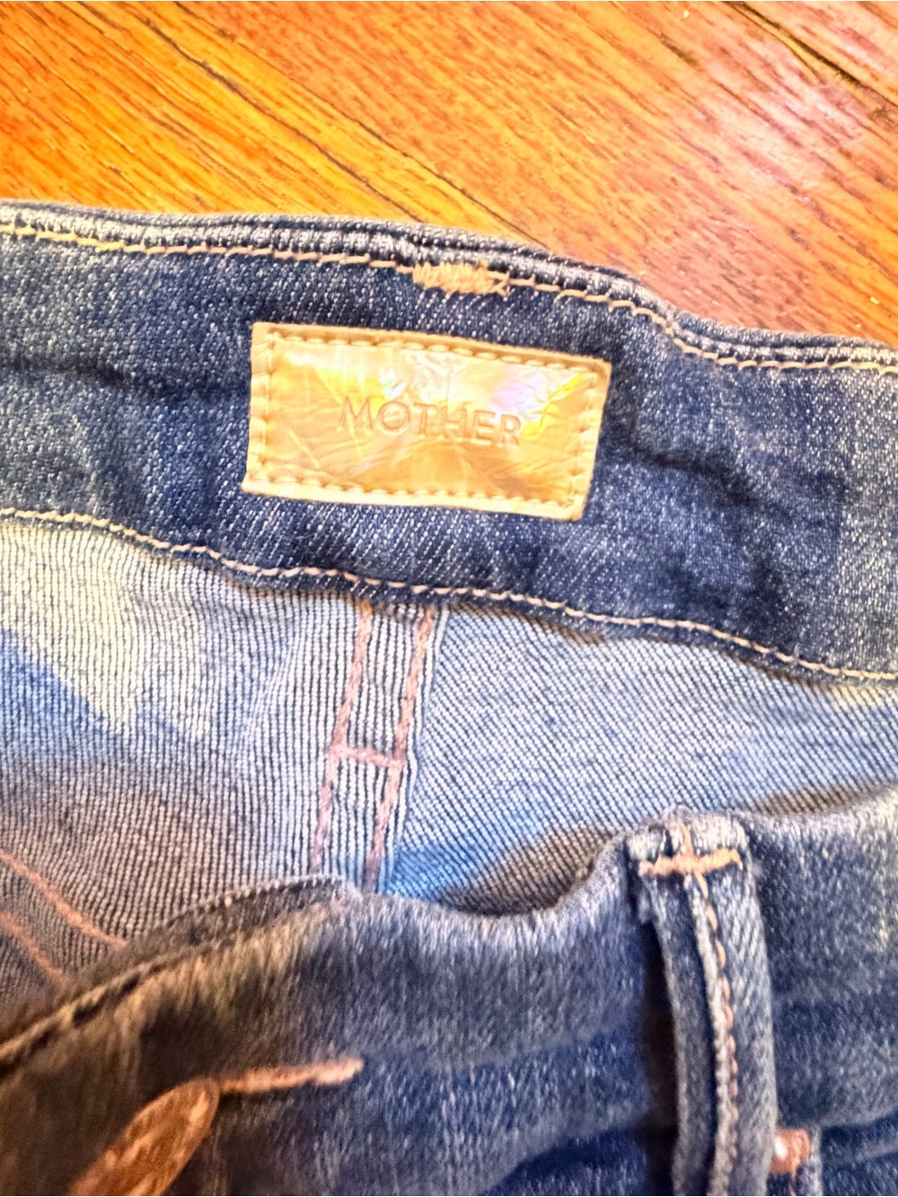 MOTHER Jeans Size 29 Dark Wash Raw Hem Slim Straight Denim - Picture 4 of 7